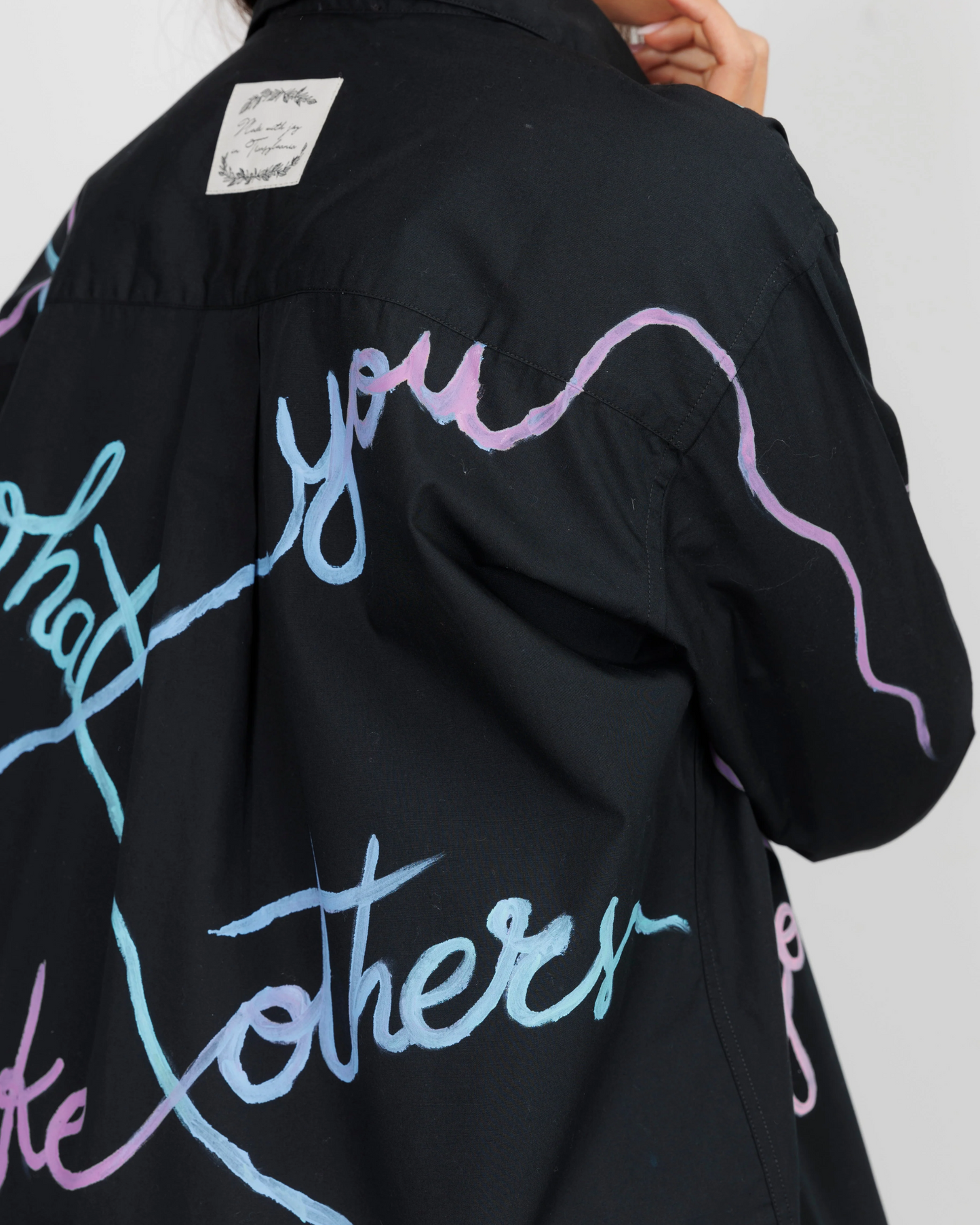 CĂMAȘĂ NEAGRĂ DAMĂ OVERSIZED "Art is what you see"