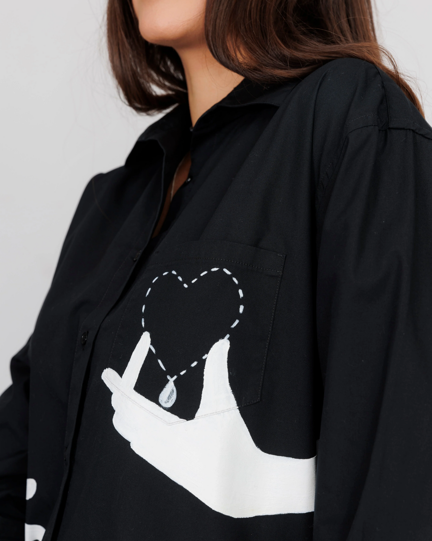 Cămașă damă oversized "Calm heart"