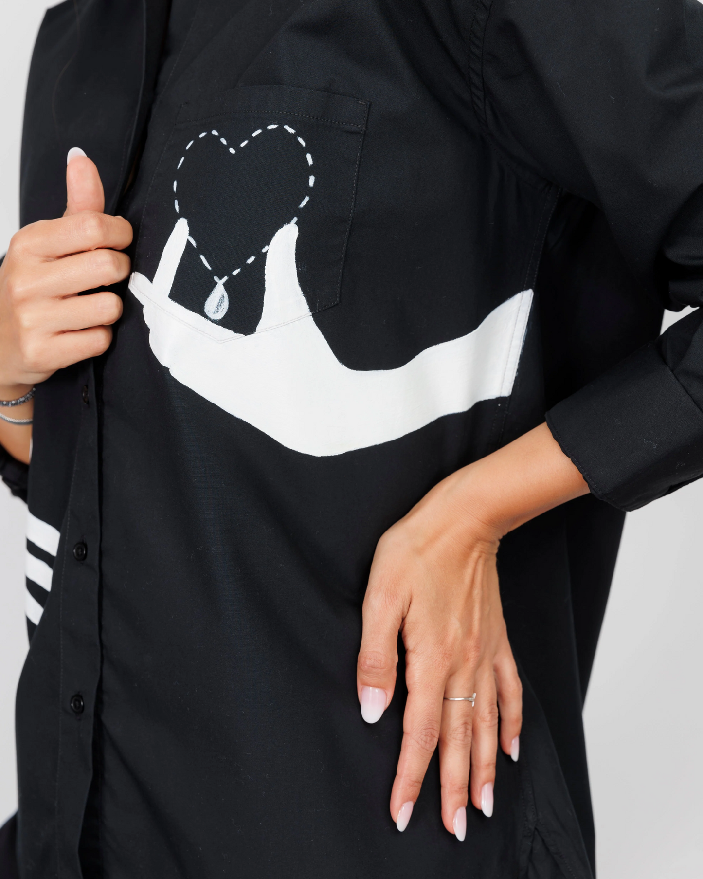 Cămașă damă oversized "Calm heart"