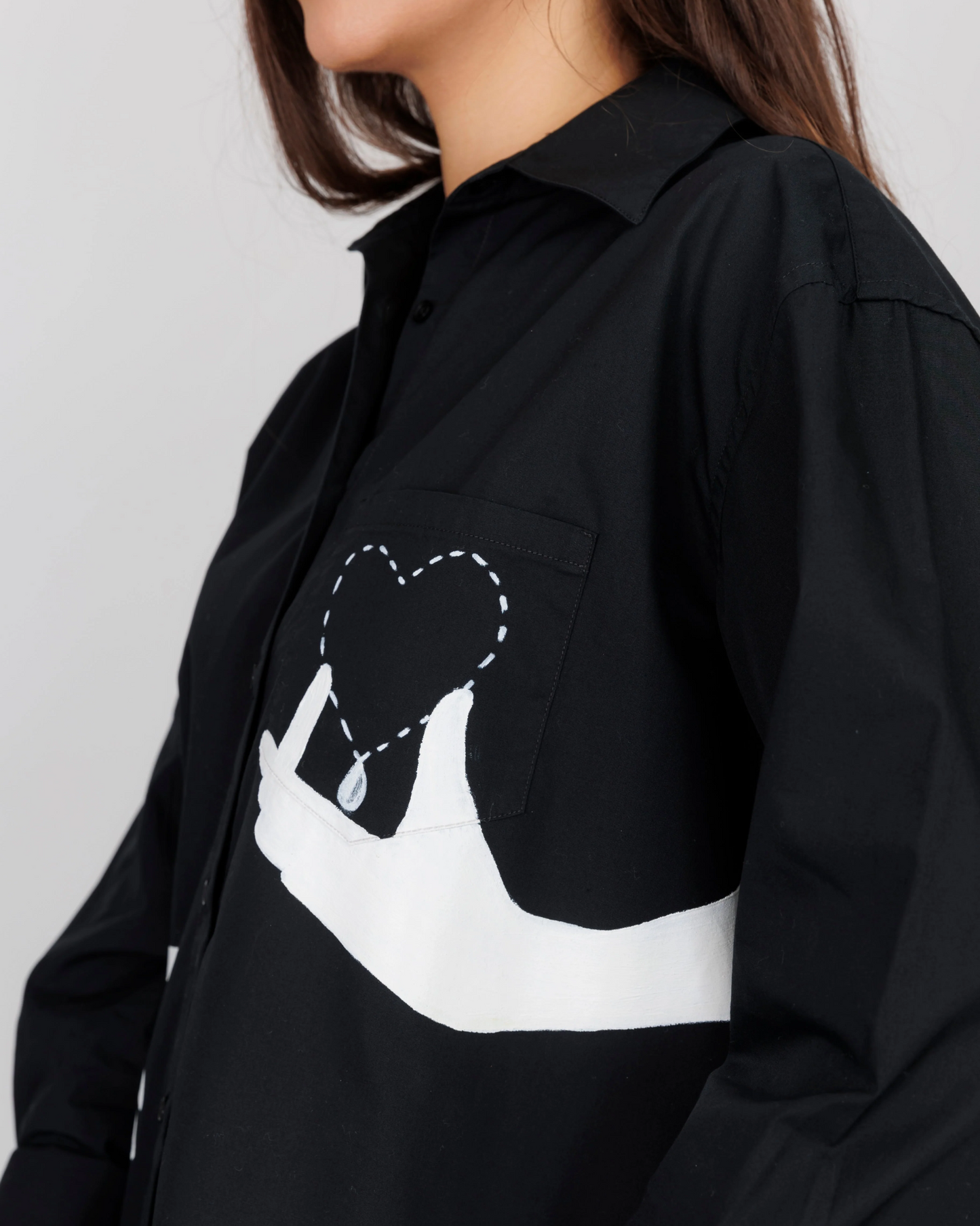 Cămașă damă oversized "Calm heart"