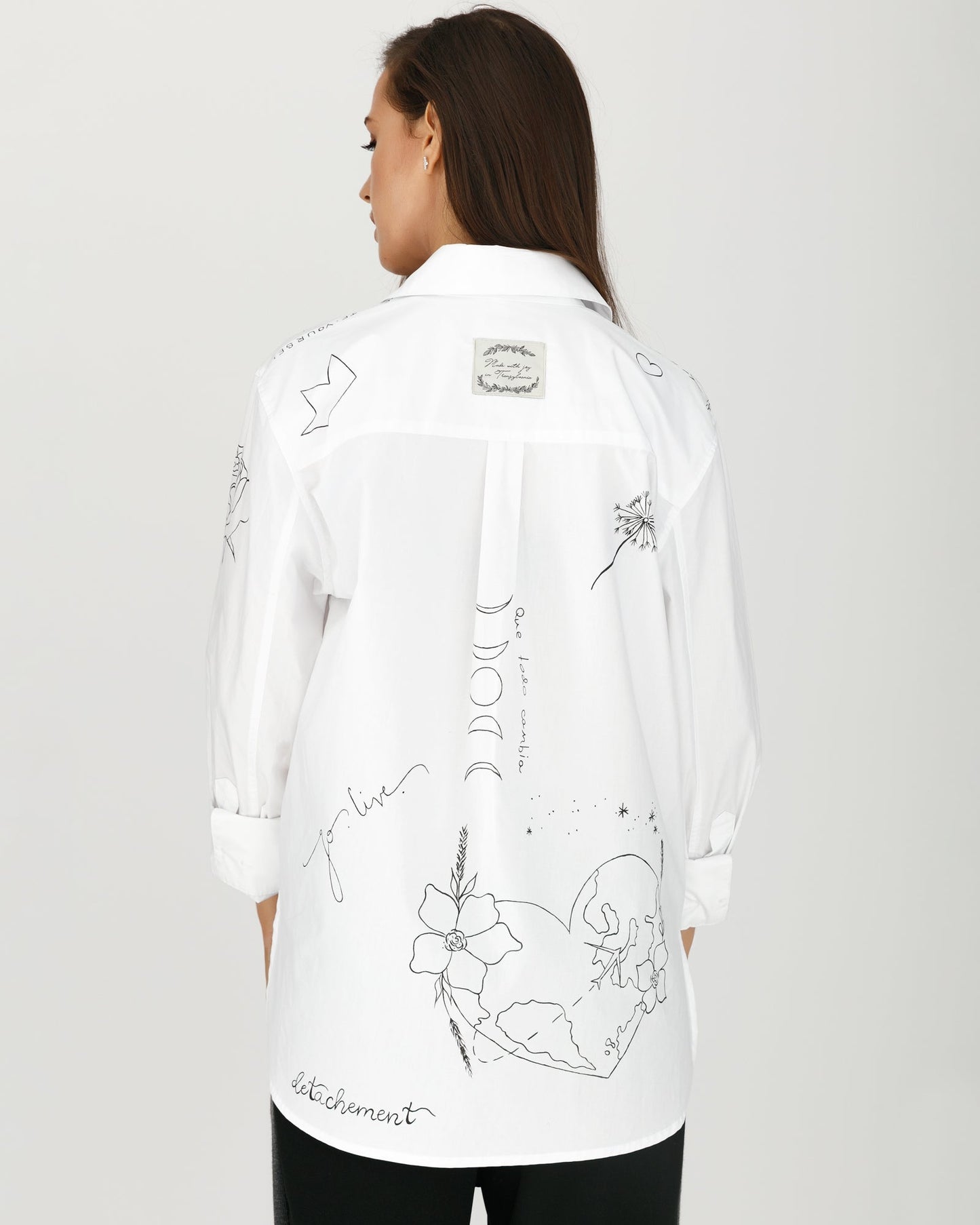 Women's oversized shirt "Create yourself"