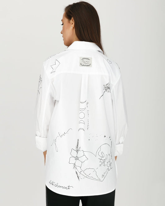Women's oversized shirt "Create yourself"