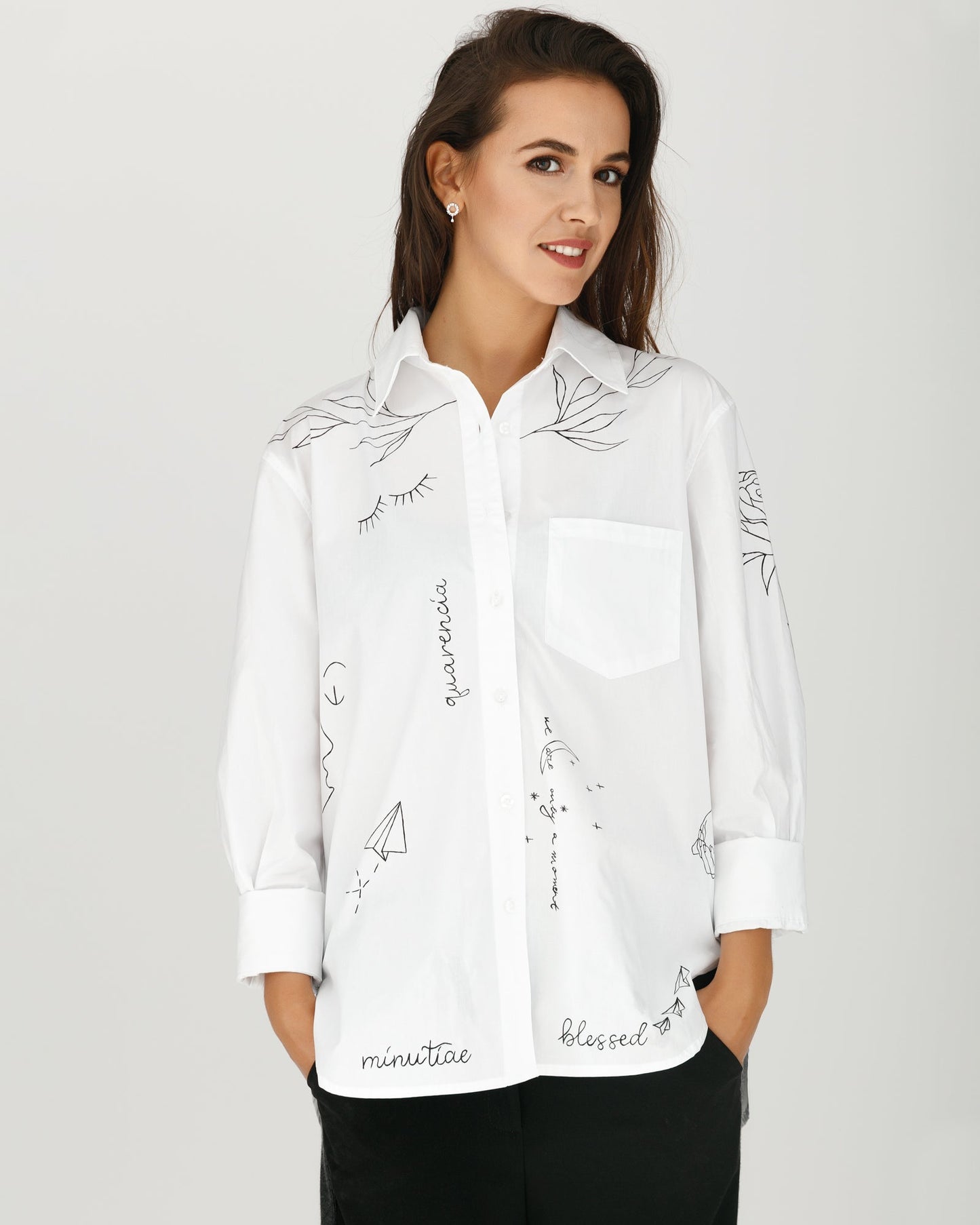 Women's oversized shirt "Create yourself"