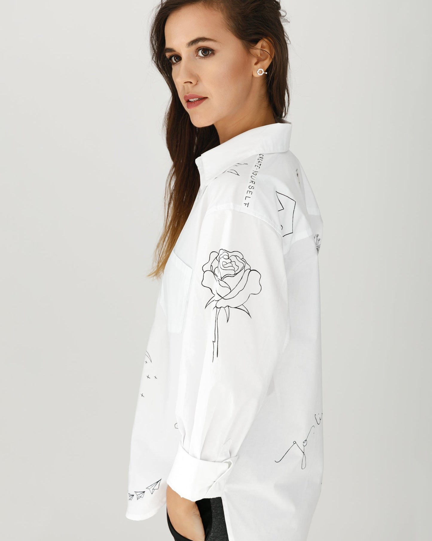 Women's oversized shirt "Create yourself"