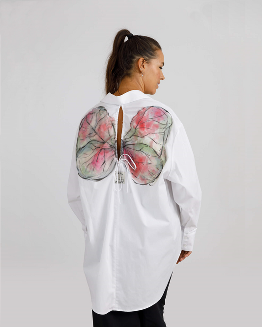 Cămașă damă open back "Faithful butterfly"