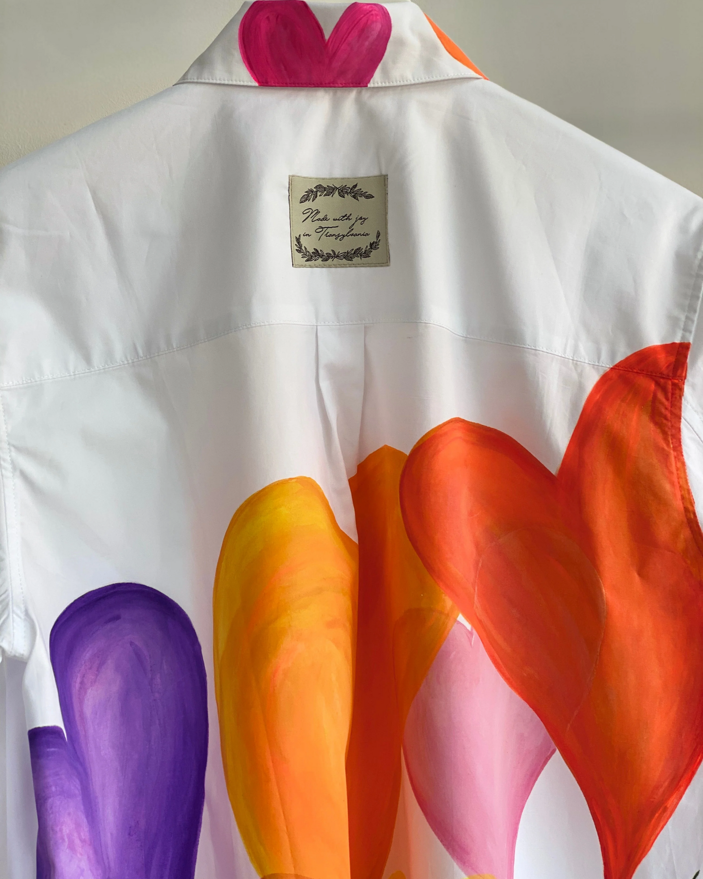 Hand painted shirt "Flowers of love"