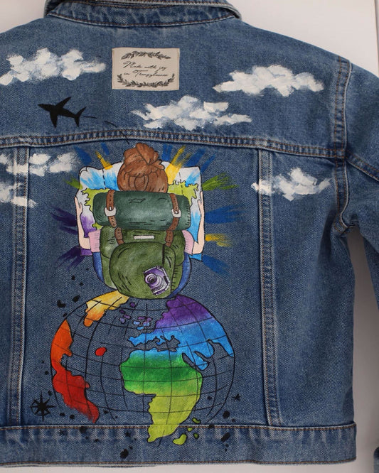 Let's be adventurers denim jacket