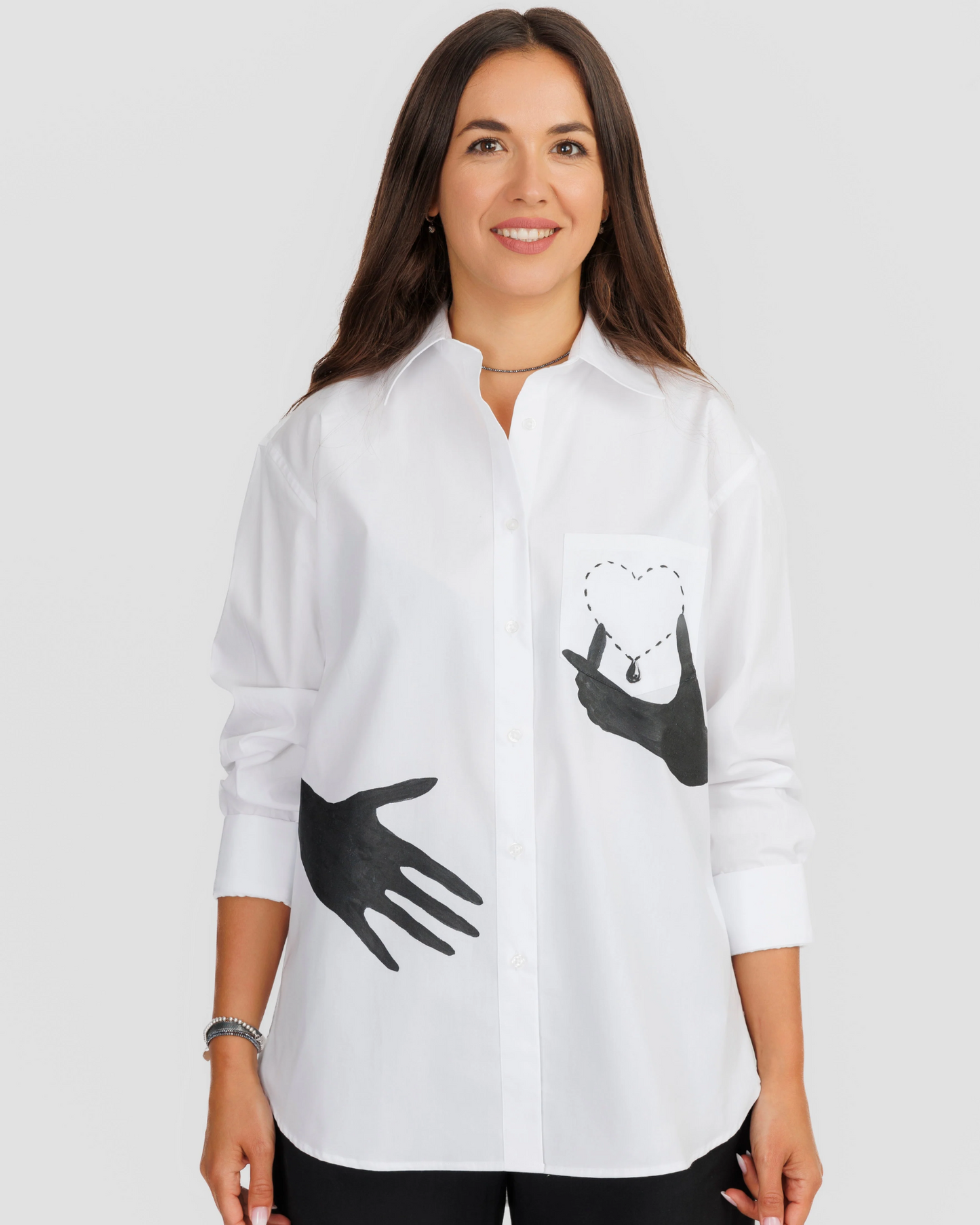 Cămașă damă oversized "Hugging the heart"