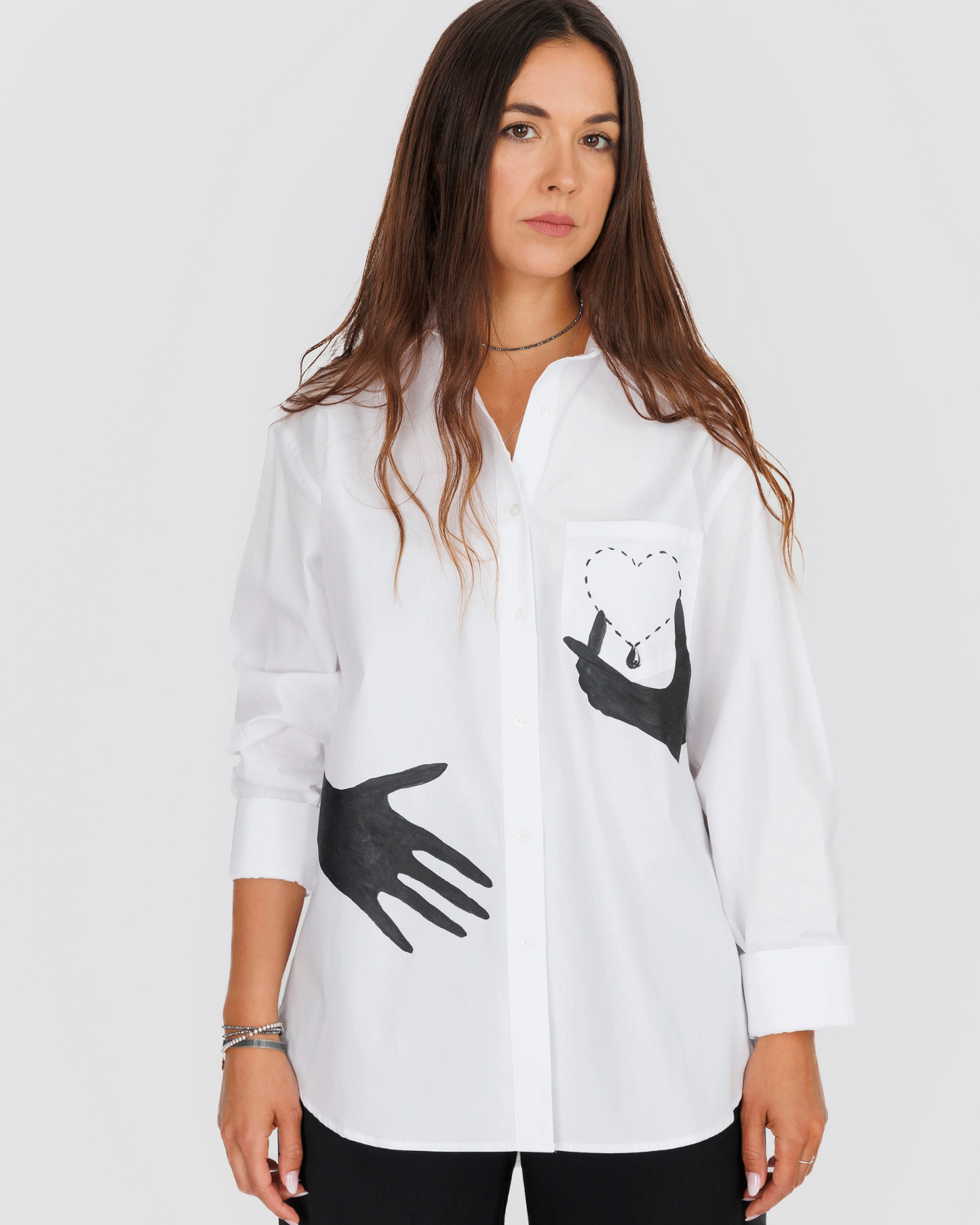 Cămașă damă oversized "Hugging the heart"