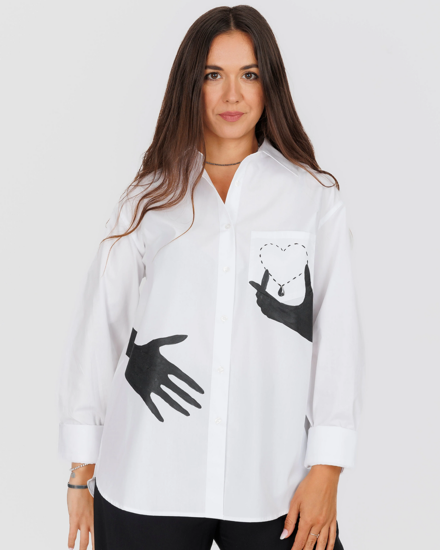 Cămașă damă oversized "Hugging the heart"