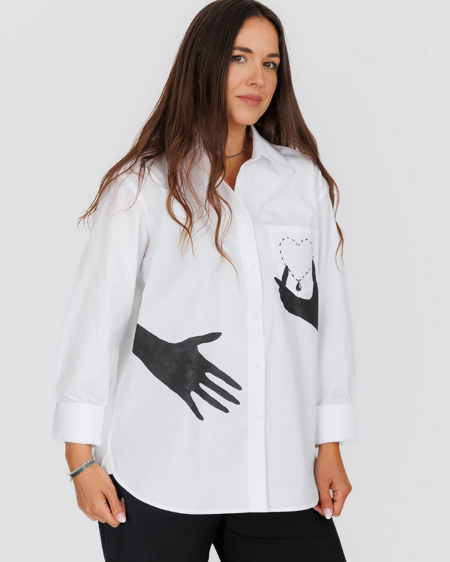 Cămașă damă oversized "Hugging the heart"