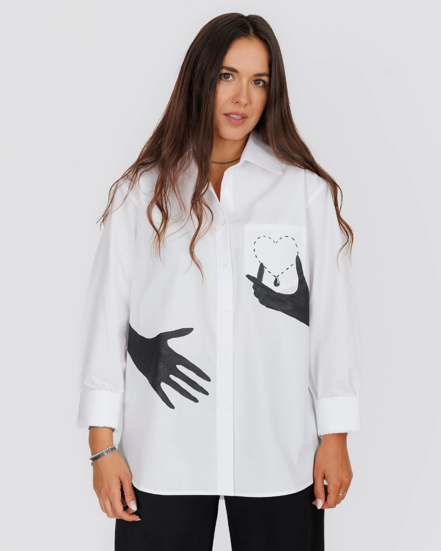 Cămașă damă oversized "Hugging the heart"