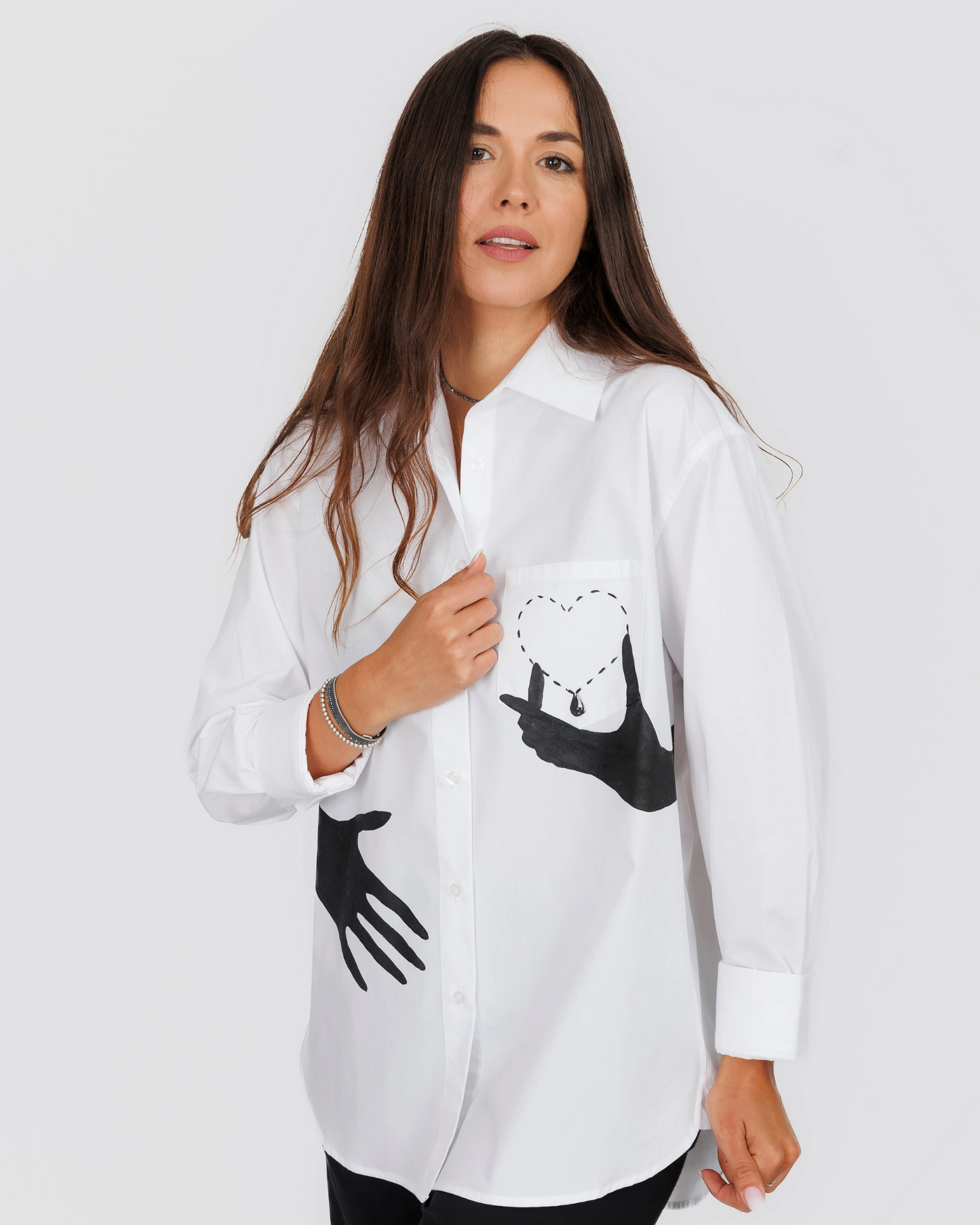 Cămașă damă oversized "Hugging the heart"