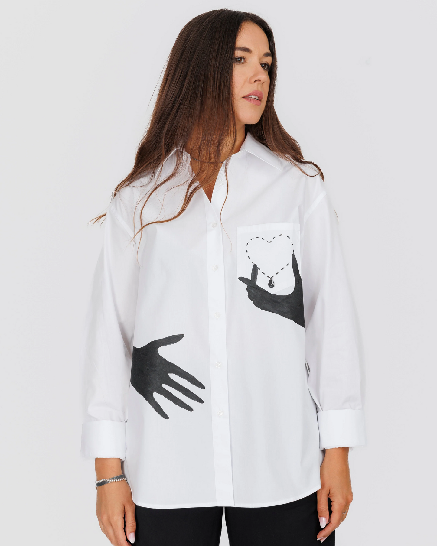 Cămașă damă oversized "Hugging the heart"