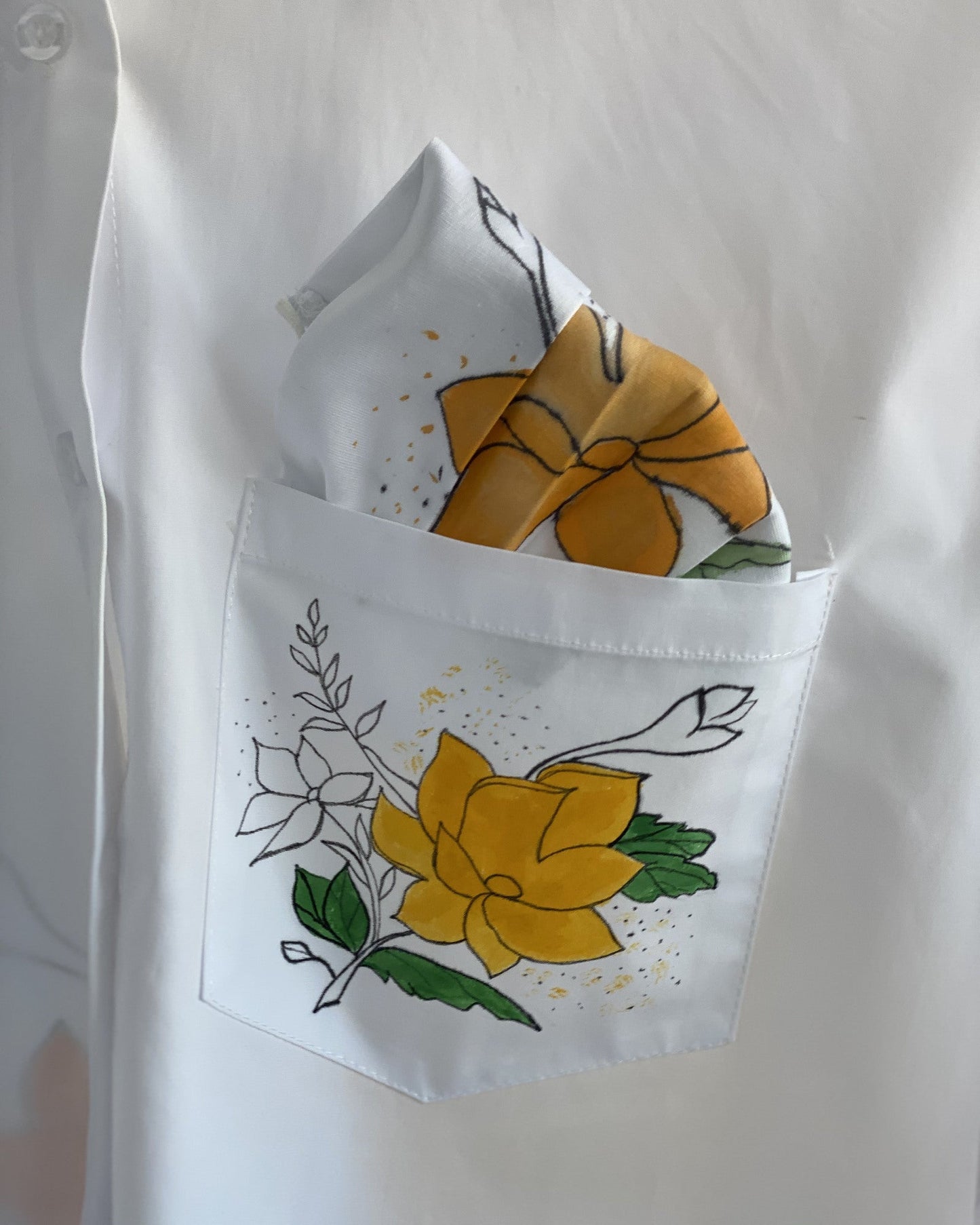 "Fruitful thoughts" hand painted shirt