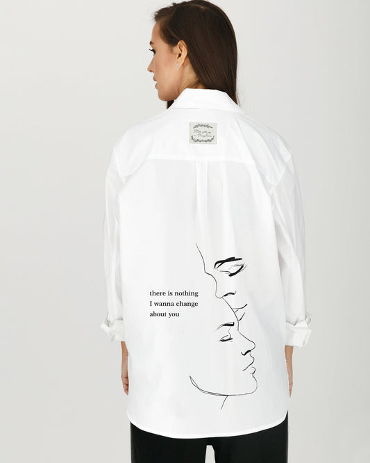 Cămașă damă oversized "The Forehead Kiss"