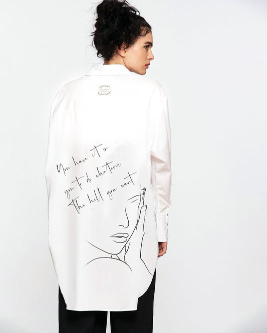 Cămașă damă asimetrică "The freedom"