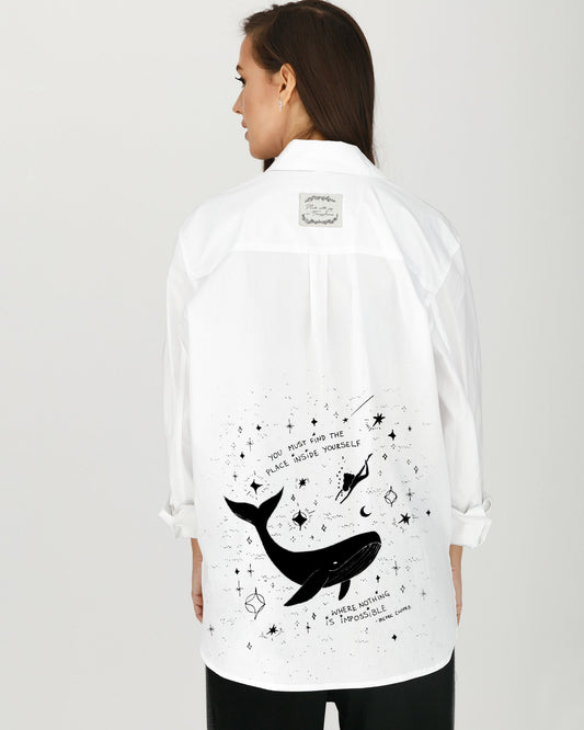 CĂMAȘĂ DAMĂ OVERSIZED PERSONALIZATĂ "BE YOURSELF"