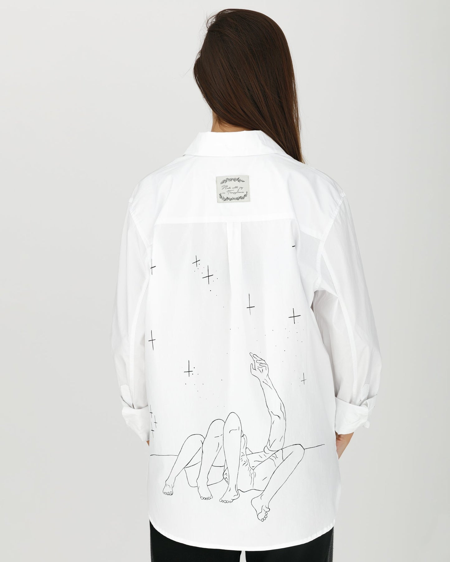 Hand painted shirt "Under the stars"