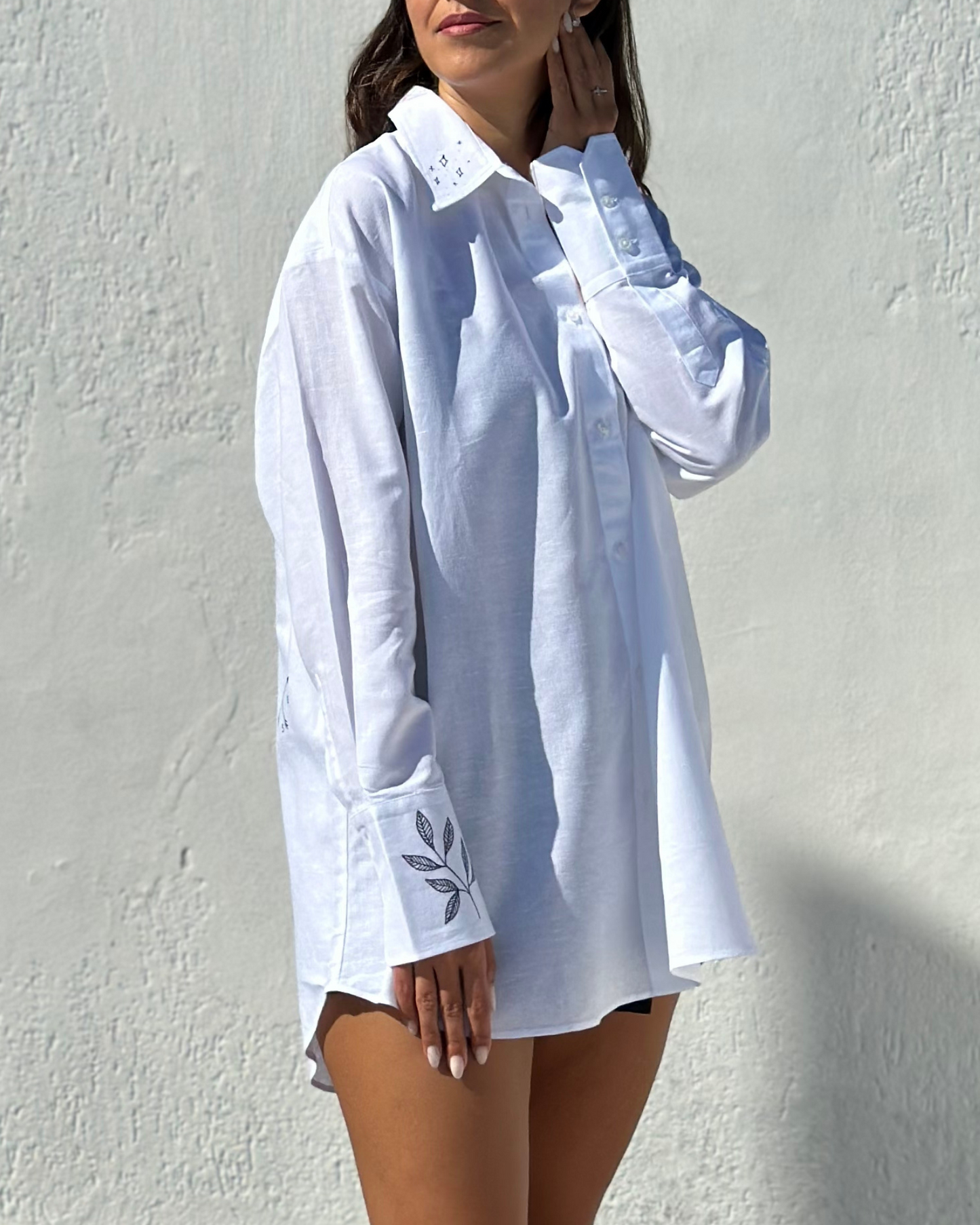 Cămașă din in damă ”Traveling adventure”