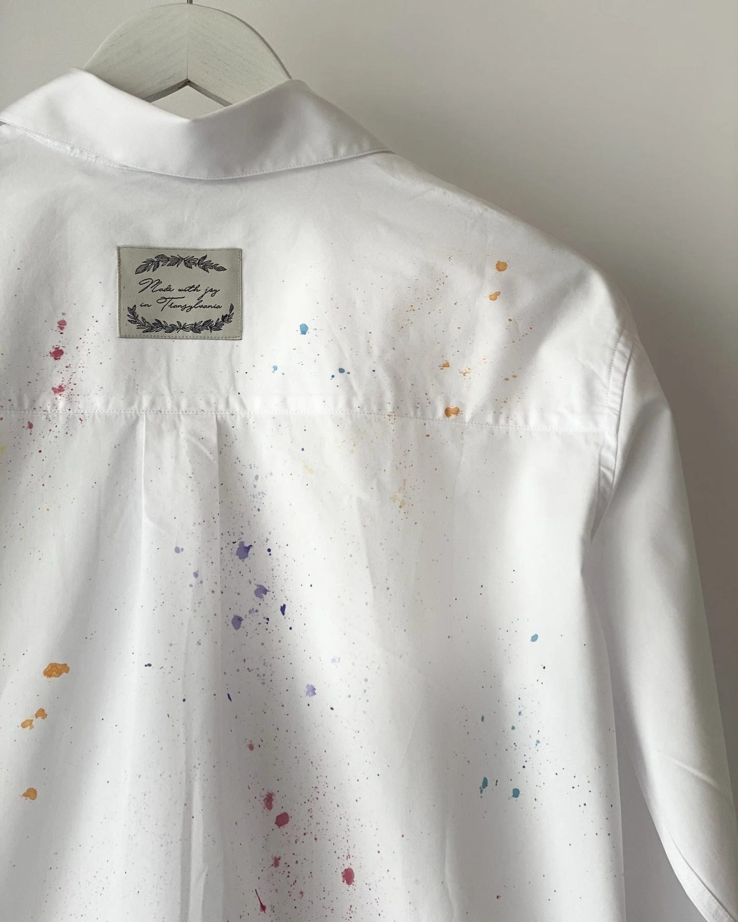 Women's hand-painted shirt "Paint splash"