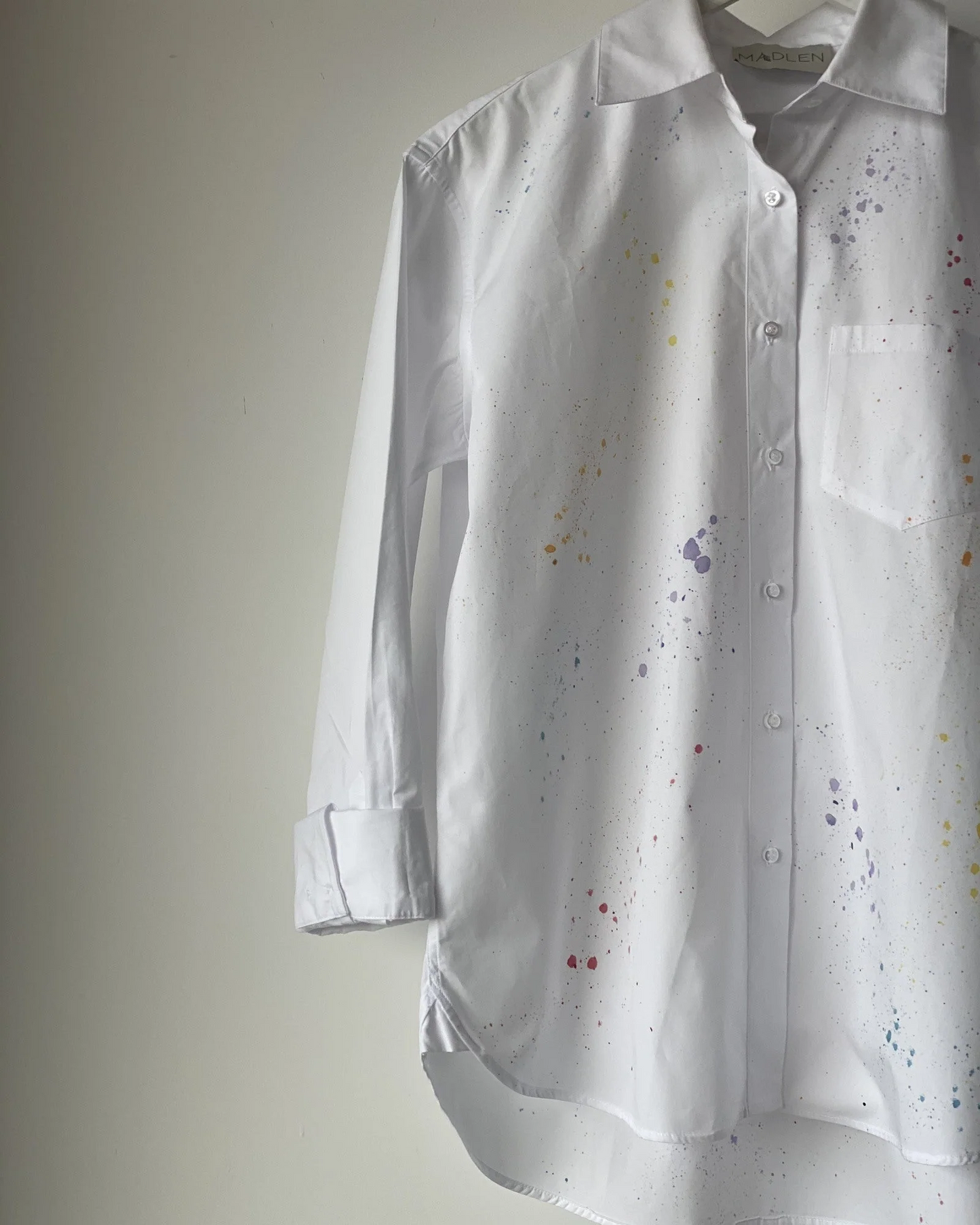 Women's hand-painted shirt "Paint splash"