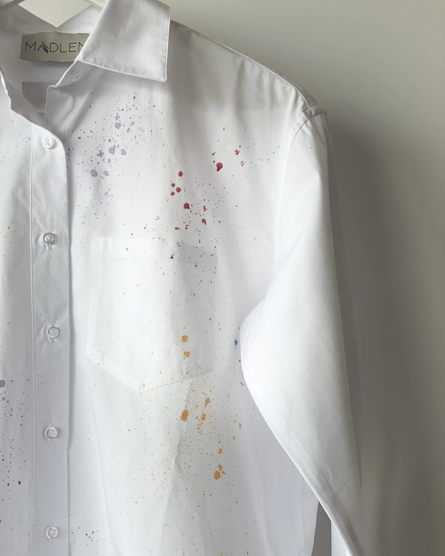 Women's hand-painted shirt "Paint splash"