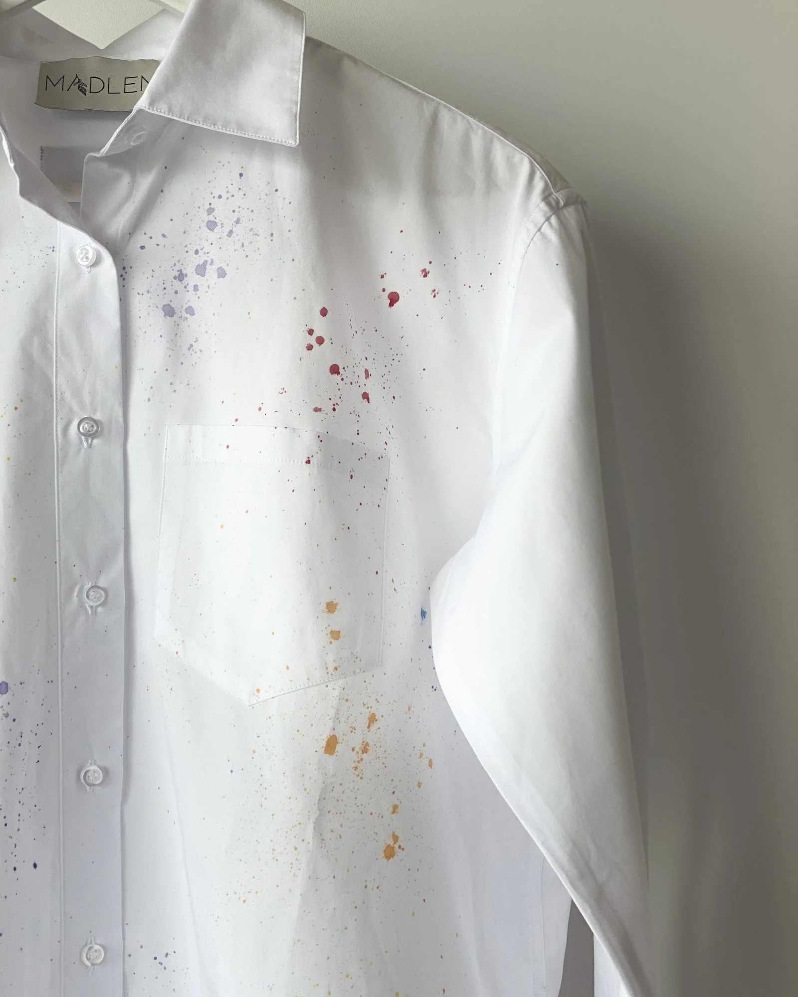 Women's hand-painted shirt "Paint splash"